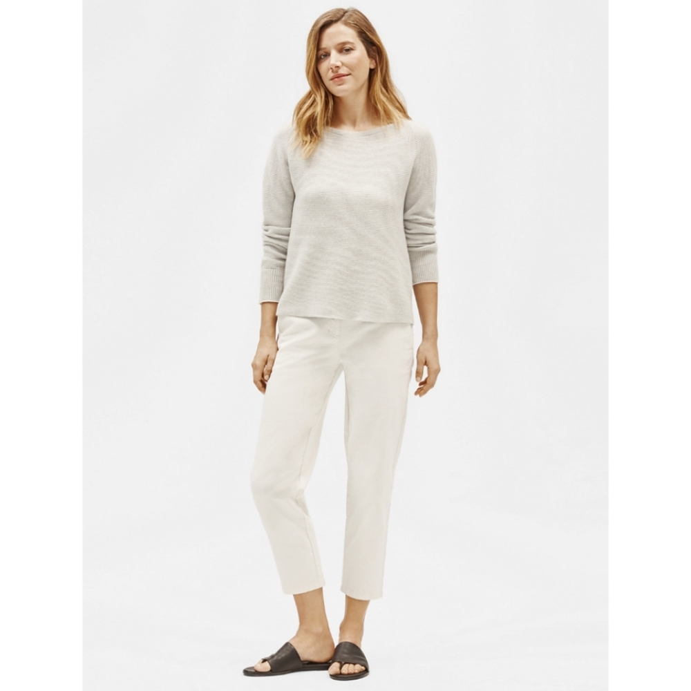 Eileen Fisher Beige Cotton Jeans Size 8